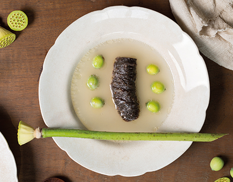 Stewed Alaska Sea Cucumber With Lotus Seed