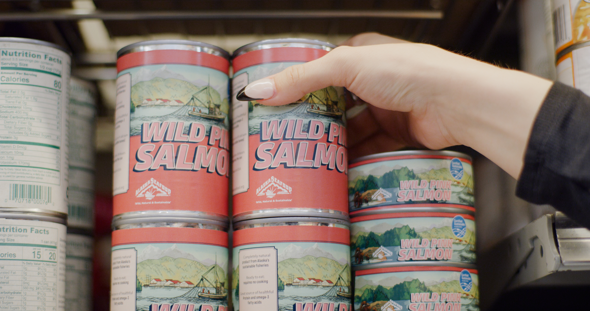 阿拉斯加三文鱼罐头